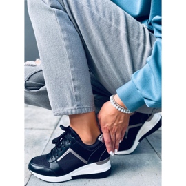 Baskets compensées Wisto noires 1