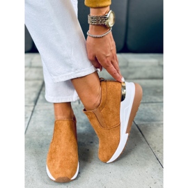 Chaussures compensées Biflo Camel brun 5