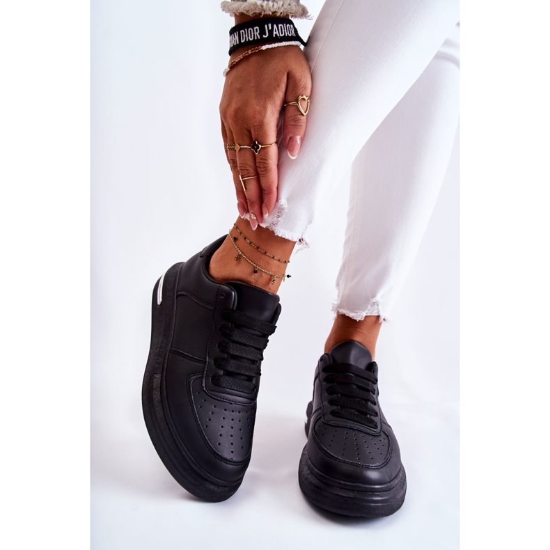 PG1 Chaussures de sport en cuir Jennys noires classiques 1