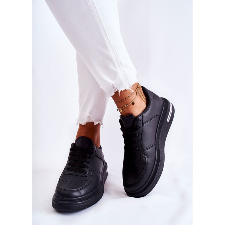 PG1 Chaussures de sport en cuir Jennys noires classiques 2