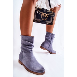 PG1 Bottines Femme Daim Bleu Venis 4