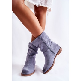 PG1 Bottines Femme Daim Bleu Venis 2