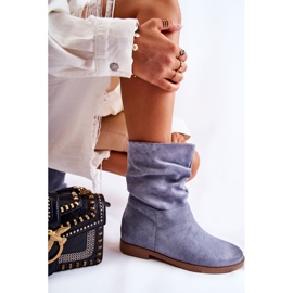 PG1 Bottines Femme Daim Bleu Venis 7