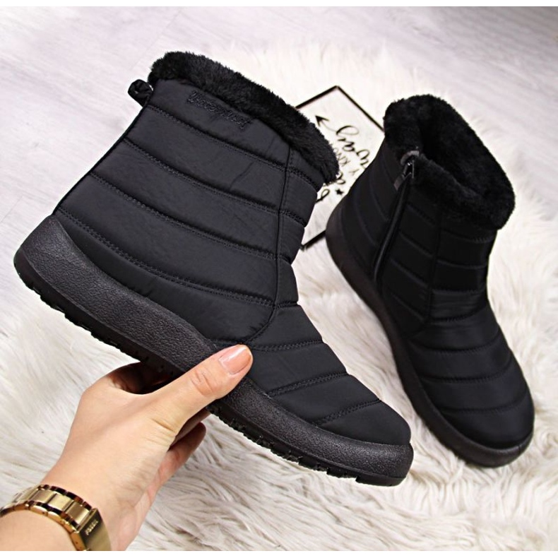 Bottes de neige imperméables avec fermeture éclair News W EVE181A noir le noir 1 Bottes de neige imperméables avec fermeture éclair News W EVE181A noir le noir 1