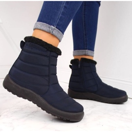 Bottes de neige imperméables avec fermeture éclair News W EVE181B bleu marine 2 Bottes de neige imperméables avec fermeture éclair News W EVE181B bleu marine 2