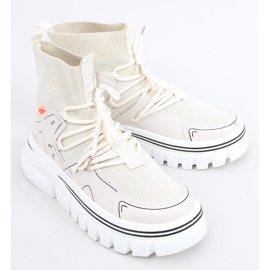 Chaussures de sport chaussettes Malin Beige 2