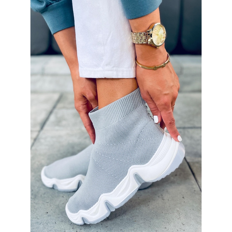 Chaussettes montantes Nova Grey gris 1 Chaussettes montantes Nova Grey gris 1