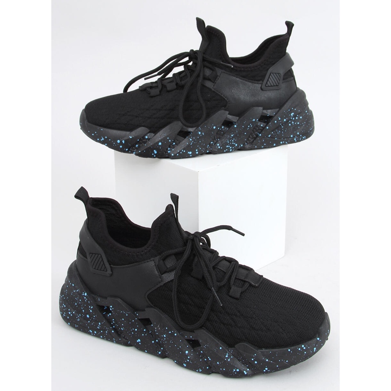 Indu Chaussures de sport chaussettes noires le noir 2 Indu Chaussures de sport chaussettes noires le noir 2