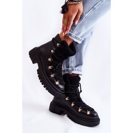 Bottes chaudes en éco-cuir Noir Arisa Trappers le noir 2