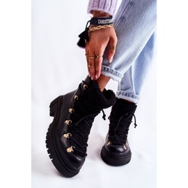 Bottes chaudes en éco-cuir Noir Arisa Trappers le noir 1