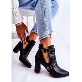 WJ2 Bottes à la mode sur un pilier avec découpes Suelo noir le noir 5