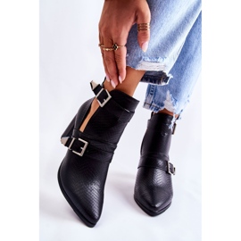 WJ2 Bottes à la mode sur un pilier avec découpes Suelo noir 1