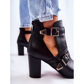 WJ2 Bottes à la mode sur un pilier avec découpes Suelo noir le noir 3