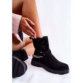 Chaussons Ajourés Avec Une Fermeture Éclair Avec Une Chaîne Chantelle Noir 3