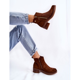 PS1 Bottes en daim marron Laurisa sur un petit talon brun 4