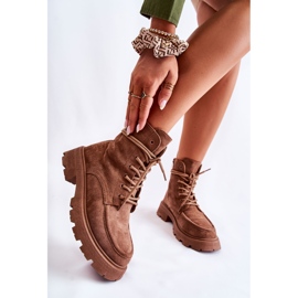 Bottines en Daim pour Femme Noué Marron Vanita brun 1