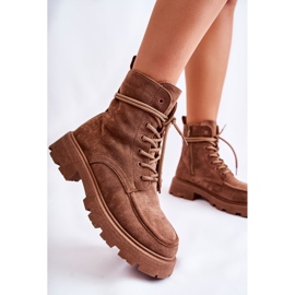 Bottines en Daim pour Femme Noué Marron Vanita brun 3