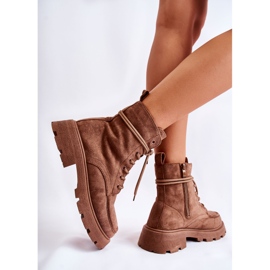 Bottines en Daim pour Femme Noué Marron Vanita brun 4