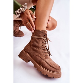 Bottines en Daim pour Femme Noué Marron Vanita brun 6