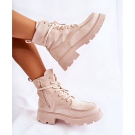 Bottines Femme en Daim Beige Vanita 6