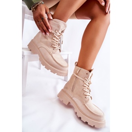 Bottines Femme en Daim Beige Vanita 3