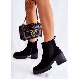 PS1 Bottes chaudes pour femmes avec une fermeture éclair, Noir Lenaris le noir 5