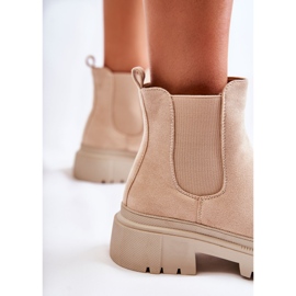PS1 Bottines à enfiler en daim beige Lorea 8
