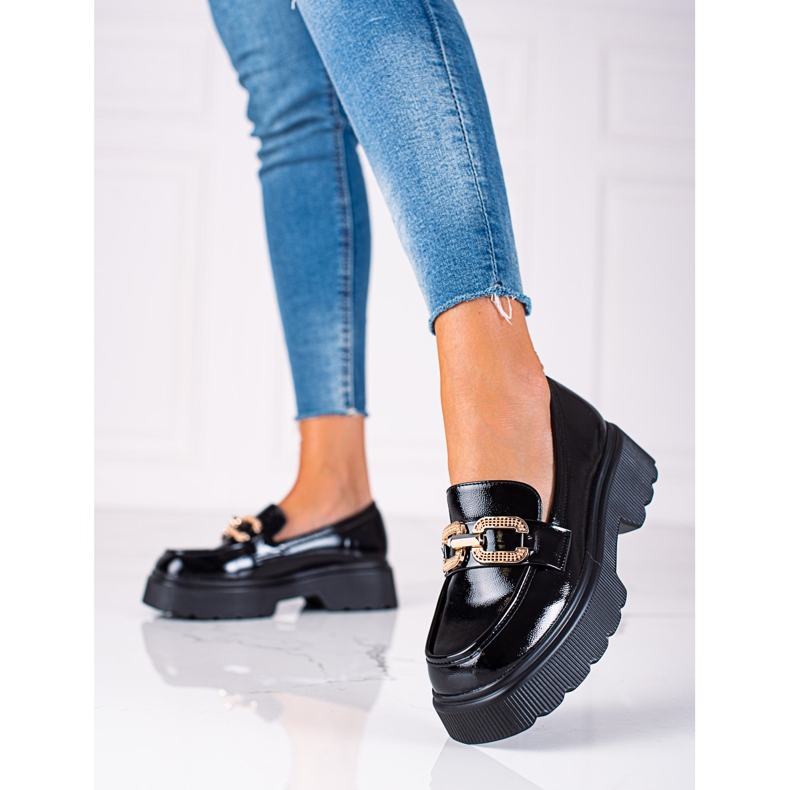 Chaussures Vinceza laquées noires le noir 1