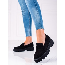 Chaussures en daim noir Shelovet le noir 2