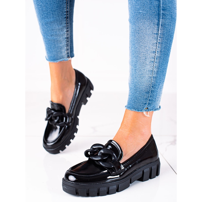 Chaussures Vinceza laquées noires 1