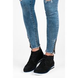 Vinceza Bottines en cuir noir 2