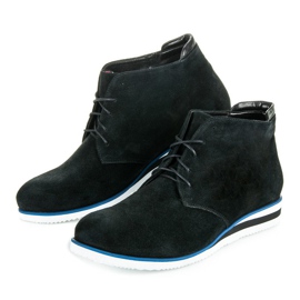 Vinceza Bottines en cuir noir 1