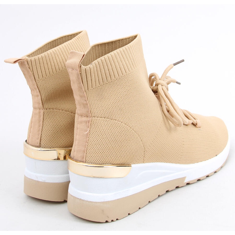 Baskets chaussettes kaki Katrin beige 2 Baskets chaussettes kaki Katrin beige 2