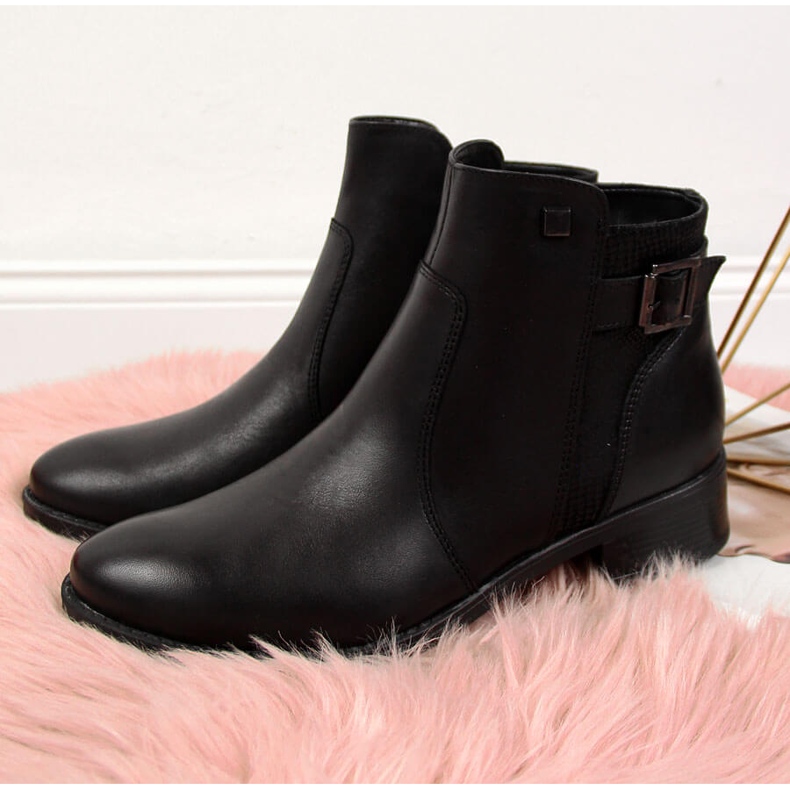 Bottes en cuir pour femmes Dolce Pietro 0892 noir 2