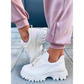 Chaussures de sport à semelle haute Huggy Beige 1