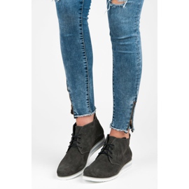 Vinceza Bottines en cuir gris 1 Vinceza Bottines en cuir gris 1