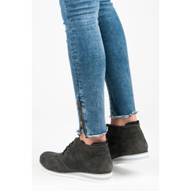 Vinceza Bottines en cuir gris 2 Vinceza Bottines en cuir gris 2