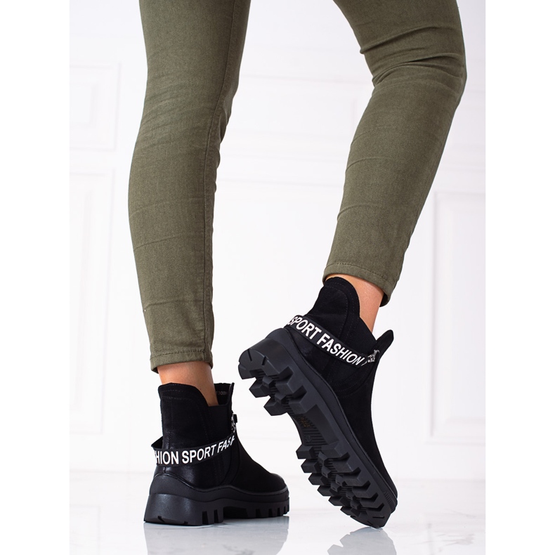 W. Potocki Travailleurs Potocki en daim noir le noir 2