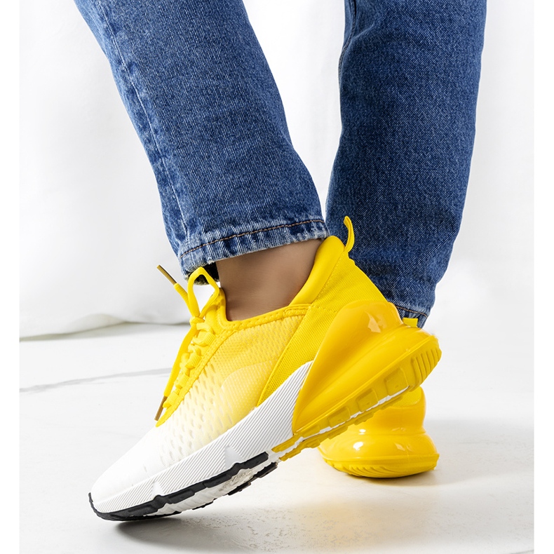 Baskets de sport Glaner jaunes blanche 1