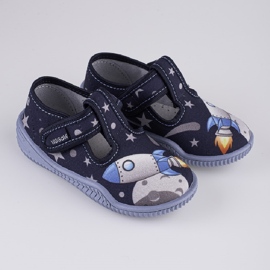 Chaussons garçon impression Viggami Pawełek bleu 1