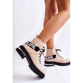 PS1 Bottes Chaudes En Daim Avec Une Ceinture Beige Aurelio 4