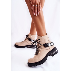 PS1 Bottes Chaudes En Daim Avec Une Ceinture Beige Aurelio 3