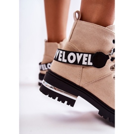 PS1 Bottes Chaudes En Daim Avec Une Ceinture Beige Aurelio 5
