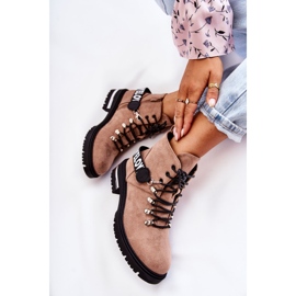 PS1 Bottes Chaudes En Daim Avec Une Ceinture Marron Aurelio beige 6