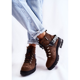 Bottes Chaudes En Daim Avec Une Ceinture Marron Foncé Aurelio brun 5