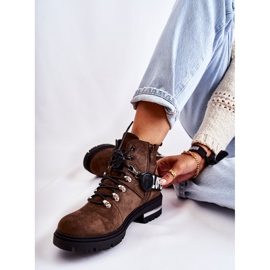 Bottes Chaudes En Daim Avec Une Ceinture Marron Foncé Aurelio brun 6
