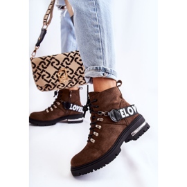 Bottes Chaudes En Daim Avec Une Ceinture Marron Foncé Aurelio brun 3