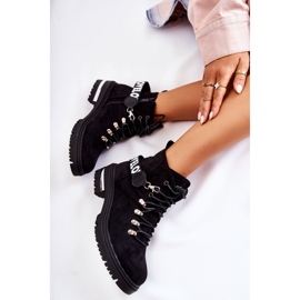 PS1 Bottes Chaudes En Daim Avec Une Ceinture Noir Aurelio le noir 8
