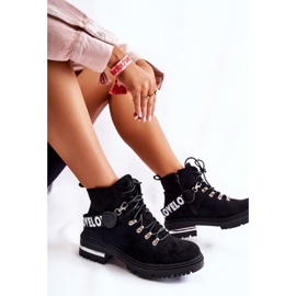 PS1 Bottes Chaudes En Daim Avec Une Ceinture Noir Aurelio le noir 9