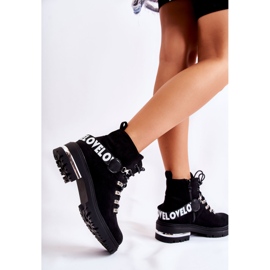 PS1 Bottes Chaudes En Daim Avec Une Ceinture Noir Aurelio 2